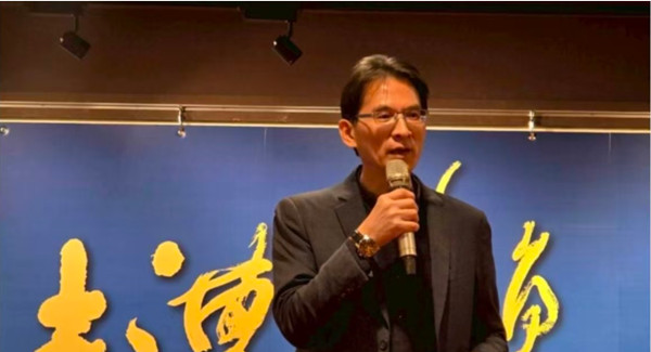 「古漕新韵」两岸艺术交流展上林家同博士歌曲节奏书法震撼全场(图1)