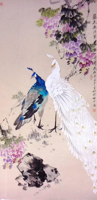 海派浙派花鸟艺术风格交融之妙境——俞桂中老师墨宝的魅力(图8)