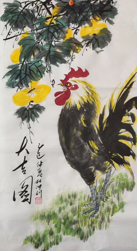 杜冲利先生的雄鸡画作赏析(图5)