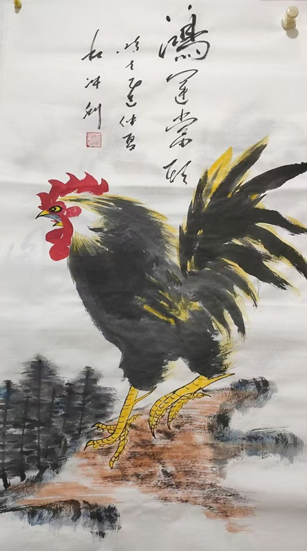 杜冲利先生的雄鸡画作赏析(图9)